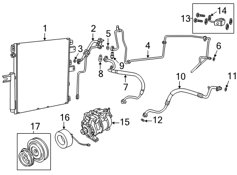 2014 Ram 2500 Compressor - A/C Diagram for 57009571AA