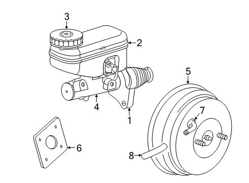 2006 Chrysler Sebring Master Cylinder Diagram for 4671887AA
