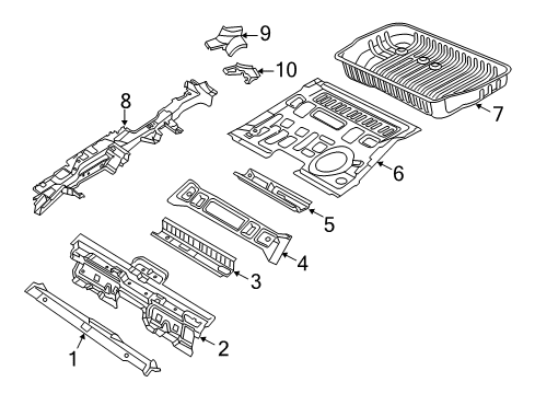 2019 Chrysler Pacifica Panel - Rear Floor Pan Diagram for 68226991AC