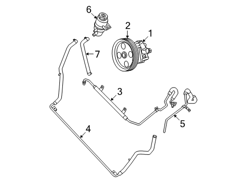 2009 Dodge Grand Caravan Power Steering Supply Hose Diagram for 68078994AA