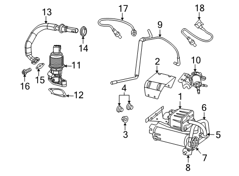 2007 Dodge Ram 1500 Filter Hose Diagram for 55398232AA