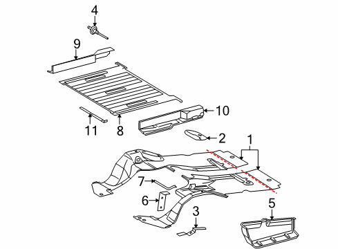 2003 Dodge Sprinter 3500 Front Floor Pan, Passenger Side Diagram for 5121518AA