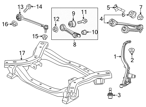 2014 Chrysler 300 Ball Joint, Front Diagram for 68159271AA