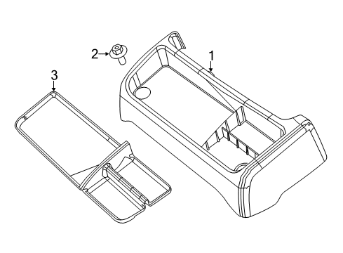 2015 Ram 2500 Console, Beige/Brown, Center Diagram for 1RT17LU7AB