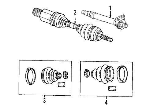 2004 Chrysler PT Cruiser Axle Assembly, Front Driver Side Diagram for 5085060AE