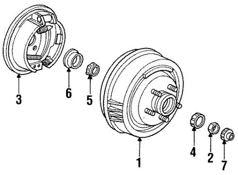 1990 Chrysler New Yorker Rear Brakes Diagram 3 - Thumbnail
