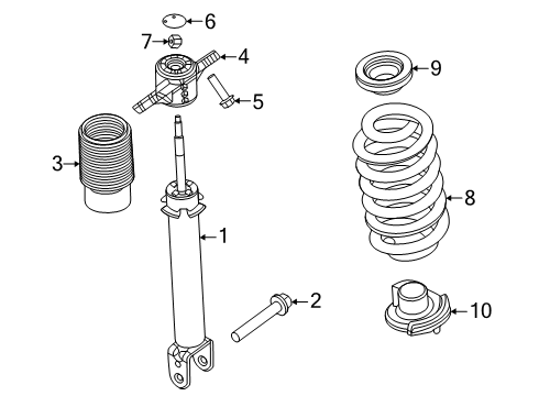 2024 Dodge Charger Daytona Shocks & Components - Rear Diagram