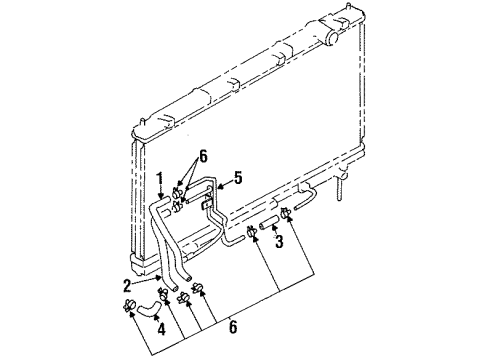 1996 Dodge Avenger Lower Hose Diagram for MB924991