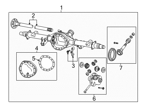 2012 Ram 2500 Axle Assembly, Rear Diagram for 68158460AB