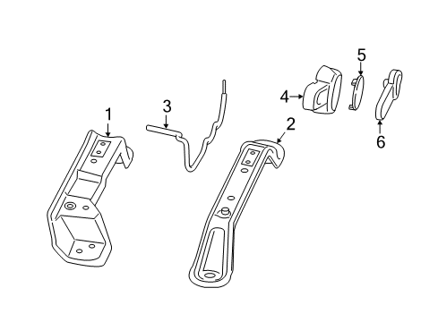 2011 Jeep Wrangler Recline Handle, Passenger Side Diagram for 1FL44DX9AB