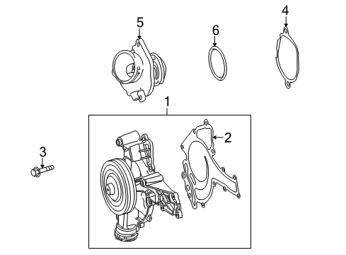 2007 Dodge Sprinter 2500 Water Pump Screw Diagram for 5073896AA