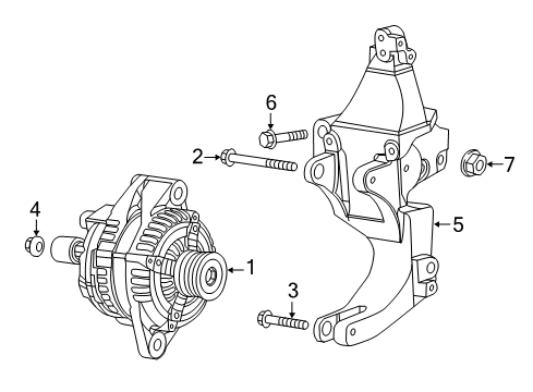 2015 Dodge Dart Alternator Diagram for 56029580AC