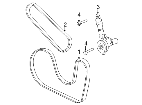 2001 Dodge Stratus Belt Tensioner Diagram for 4792495AC