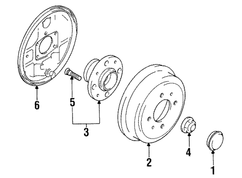 1993 Dodge Colt Rear Brakes Diagram 2 - Thumbnail