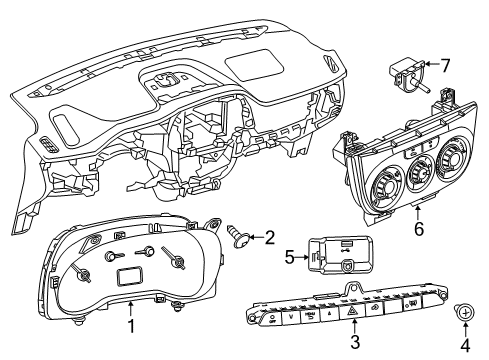 2019 Ram ProMaster City Hazard Switch Diagram for 5ZA64LXHAA