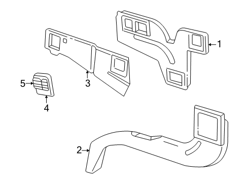 1996 Dodge B2500 Ducts Diagram 2 - Thumbnail