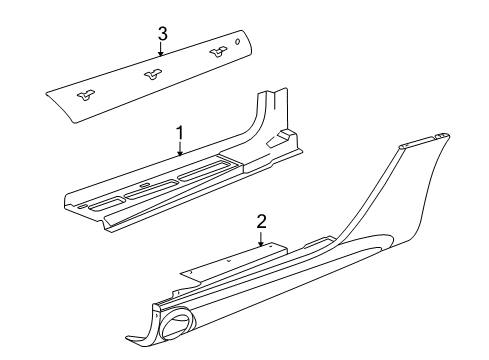 2008 Dodge Viper Rocker Panel, Driver Side Diagram for 5086369AD