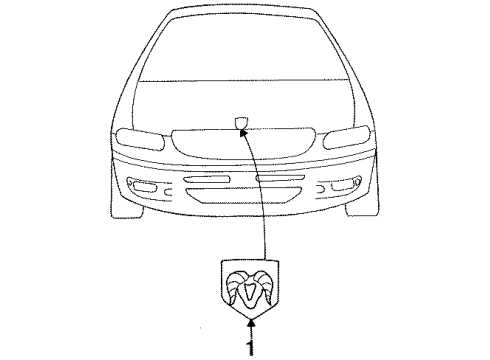1998 Dodge Grand Caravan Ornament, Gold Diagram for KS76S3Y