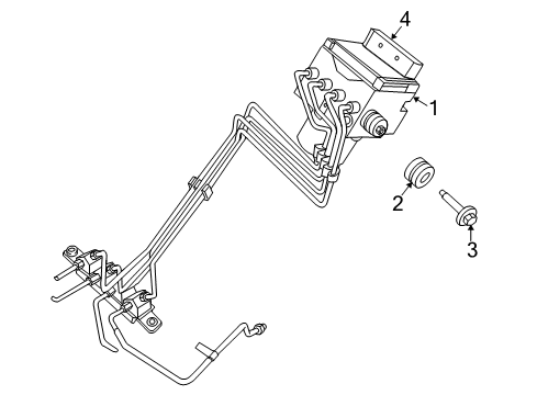 2012 Ram 2500 ABS Control Unit Diagram for 68142311AA