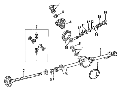 2002 Jeep Grand Cherokee Drive Shaft Assembly Diagram for 52105901AB