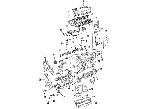 2001 Chrysler Prowler Main Bearings Diagram for 5003962AC