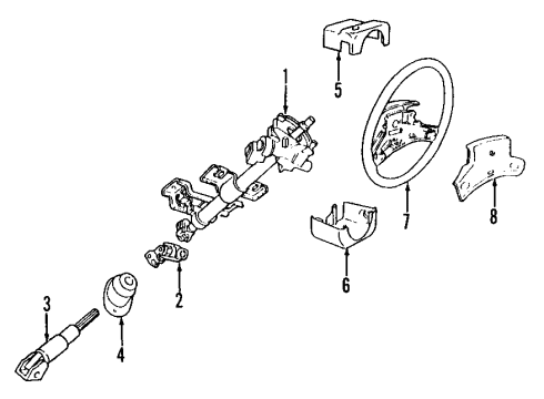 2000 Dodge Neon Steering Wheel Diagram for QY07LAZAB