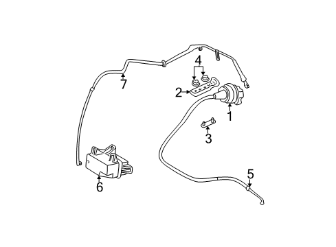 2007 Chrysler PT Cruiser Servo Bracket Diagram for 4668851AB