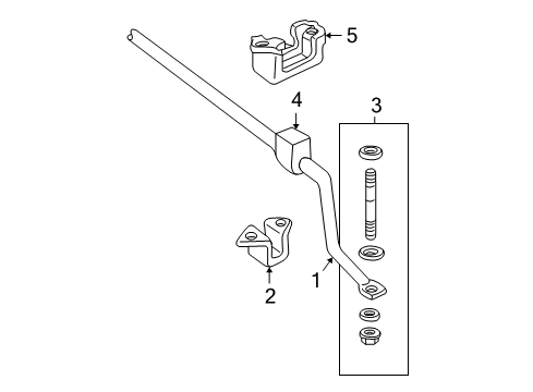 2002 Chrysler Sebring Stabilizer Bar & Components Diagram 7 - Thumbnail