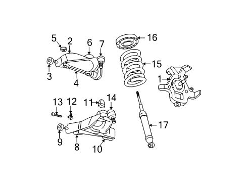 2001 Dodge Dakota Lower Control Arm Rear Bushing, Front Diagram for 4322359