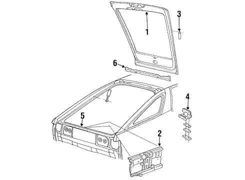 1989 Dodge Daytona Lift Gate Diagram