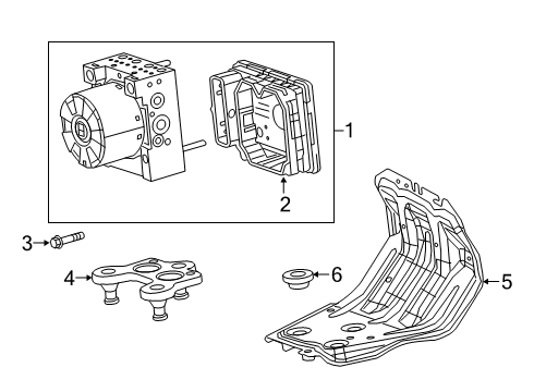2022 Jeep Gladiator Mount Bracket Diagram for 68352147AE