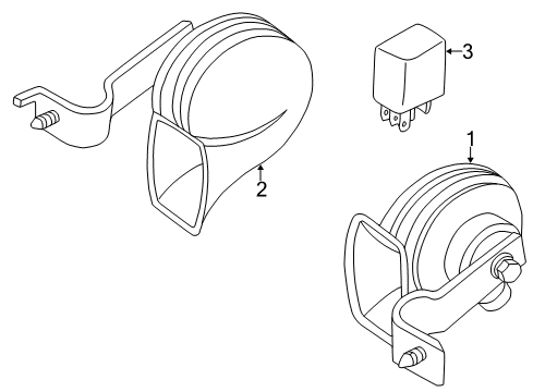 1999 Chrysler Concorde High Note Horn Diagram for 4760944AF