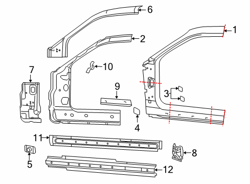 2015 Dodge Challenger Inner Panel Tape Diagram for 5065785AB