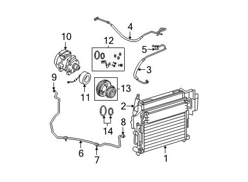 2008 Jeep Grand Cherokee Suction Line Diagram for 55116714AF