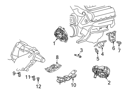 2009 Dodge Durango Engine & Trans Mounting Diagram 6 - Thumbnail