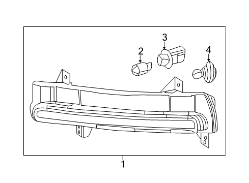 2018 Jeep Compass Signal Lamp, Front Passenger Side Diagram for 55112720AB