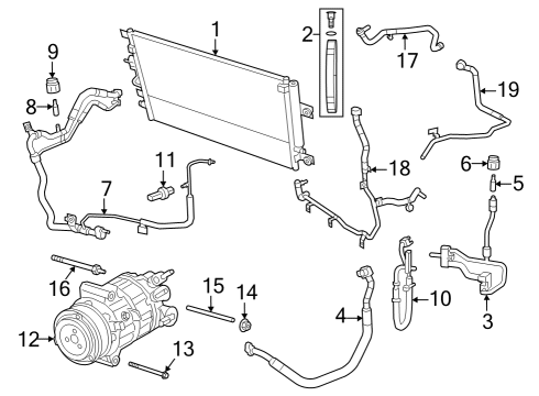 2019 Jeep Cherokee Heater Hose Diagram for 68403556AB