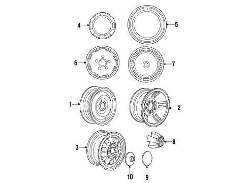 1992 Dodge D250 Trim Ring Diagram for 52006025