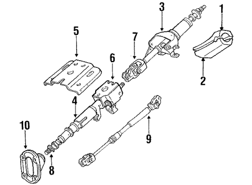 1989 Dodge Raider Ignition Lock Cylinder Diagram for MB415752