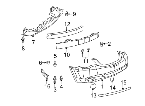 2009 Chrysler Sebring Closure Panel Screw Diagram for 6509123AA