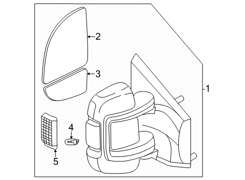 2024 Ram ProMaster EV Outside Mirrors Diagram 1 - Thumbnail
