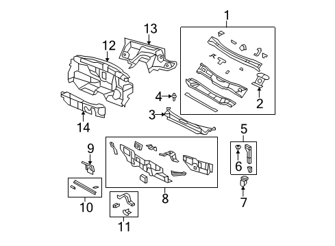 2009 Chrysler Sebring Dash Panel Diagram for 5076289AM
