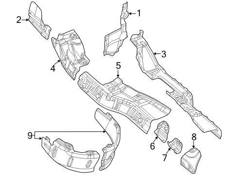 2015 Dodge Durango Heat Shield Diagram for 68038805AF