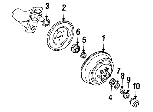 1992 Dodge Spirit Rear Brakes Diagram 2 - Thumbnail