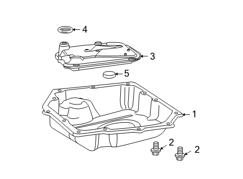 2006 Dodge Charger Transmission Pan Diagram for 52852912AB