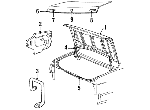 1987 Dodge 600 Trunk Diagram