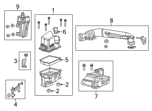 2016 Jeep Cherokee Air Cleaner Body Diagram for 68228247AC