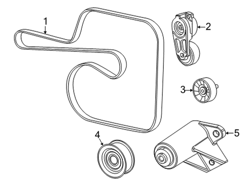 2022 Jeep Grand Cherokee L Belts & Pulleys Diagram
