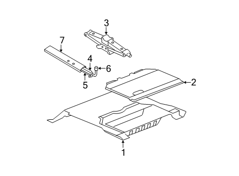2007 Jeep Wrangler Carpet, Rear Center Diagram for 5KD72XDVAD