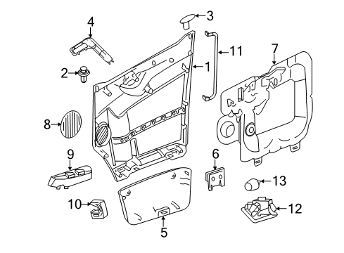 2007 Dodge Sprinter 2500 Courtesy Lamp, Front Diagram for 68017601AA